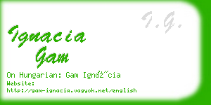 ignacia gam business card